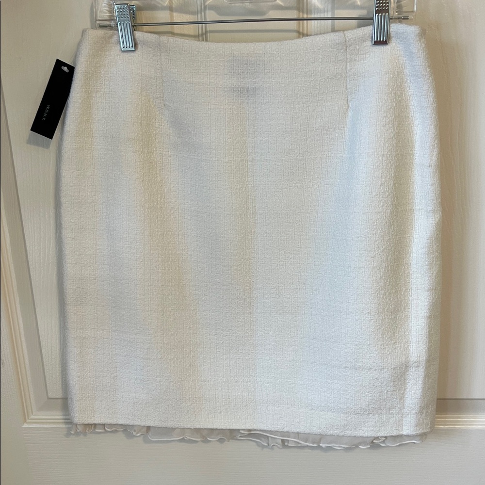W.D.N.Y. White Tweed Skirt